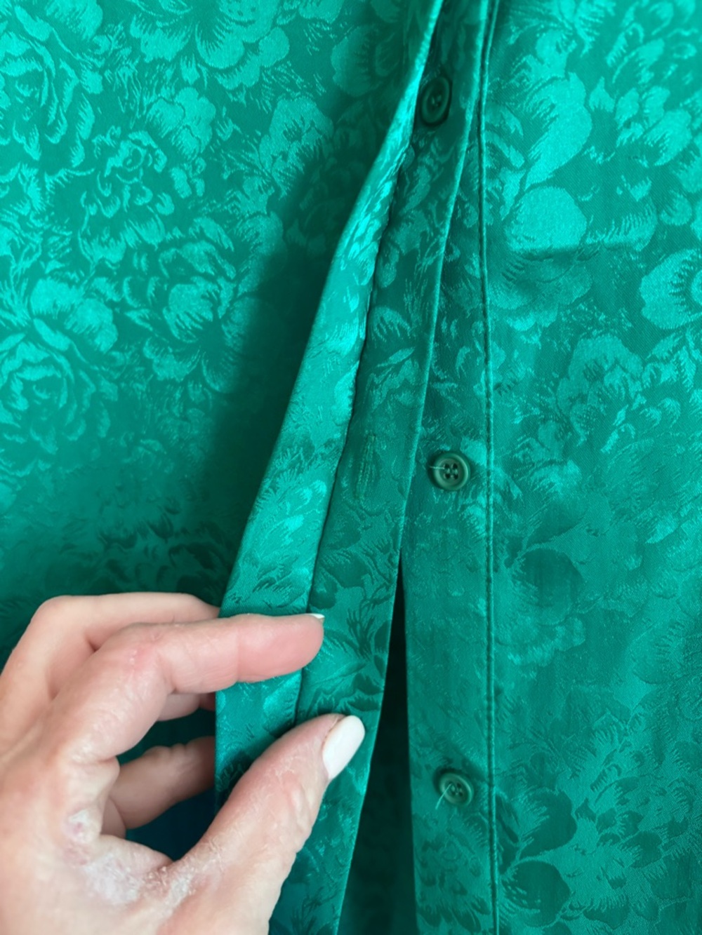 12th Tribe Teal Green Satin Blouse with Matching Bandeau - Picture 7 of 10